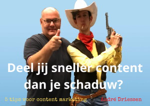 Omslag e-book Content marketing - Deel jij sneller content dan je schaduw