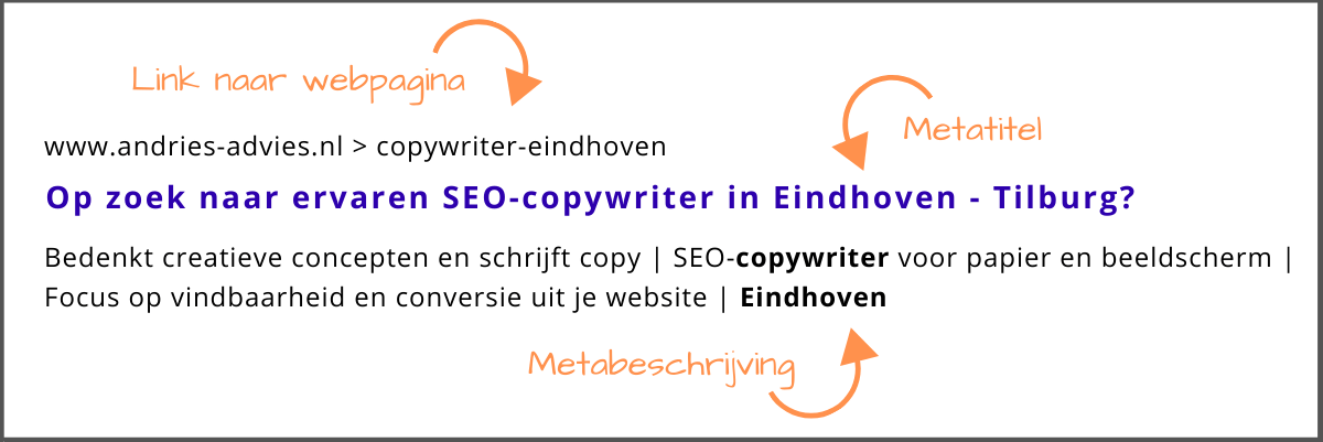 Verleidelijke metatags schrijven - voorbeeld